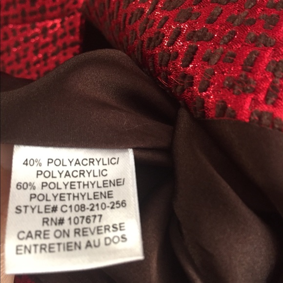 Alice+Olivia Red Metallic Blazer - Picture 2 of 6